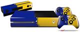 Ripped Colors Blue Yellow - Holiday Bundle Decal Style Skin fits XBOX One Console Original, Kinect and 2 Controllers (XBOX SYSTEM NOT INCLUDED)