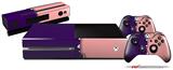 Ripped Colors Purple Pink - Holiday Bundle Decal Style Skin fits XBOX One Console Original, Kinect and 2 Controllers (XBOX SYSTEM NOT INCLUDED)
