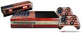 Painted Faded and Cracked USA American Flag - Holiday Bundle Decal Style Skin fits XBOX One Console Original, Kinect and 2 Controllers (XBOX SYSTEM NOT INCLUDED)