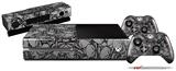 Scattered Skulls Gray - Holiday Bundle Decal Style Skin fits XBOX One Console Original, Kinect and 2 Controllers (XBOX SYSTEM NOT INCLUDED)