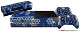 HEX Mesh Camo 01 Blue Bright - Holiday Bundle Decal Style Skin fits XBOX One Console Original, Kinect and 2 Controllers (XBOX SYSTEM NOT INCLUDED)