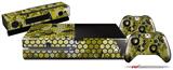 HEX Mesh Camo 01 Yellow - Holiday Bundle Decal Style Skin fits XBOX One Console Original, Kinect and 2 Controllers (XBOX SYSTEM NOT INCLUDED)