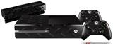 Diamond Plate Metal 02 Black - Holiday Bundle Decal Style Skin fits XBOX One Console Original, Kinect and 2 Controllers (XBOX SYSTEM NOT INCLUDED)