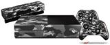 WraptorCamo Digital Camo Gray - Holiday Bundle Decal Style Skin fits XBOX One Console Original, Kinect and 2 Controllers (XBOX SYSTEM NOT INCLUDED)