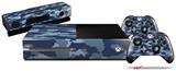 WraptorCamo Digital Camo Navy - Holiday Bundle Decal Style Skin fits XBOX One Console Original, Kinect and 2 Controllers (XBOX SYSTEM NOT INCLUDED)