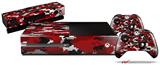 WraptorCamo Digital Camo Red - Holiday Bundle Decal Style Skin fits XBOX One Console Original, Kinect and 2 Controllers (XBOX SYSTEM NOT INCLUDED)