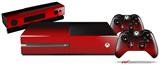 Smooth Fades Red Black - Holiday Bundle Decal Style Skin fits XBOX One Console Original, Kinect and 2 Controllers (XBOX SYSTEM NOT INCLUDED)