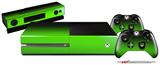 Smooth Fades Green Black - Holiday Bundle Decal Style Skin fits XBOX One Console Original, Kinect and 2 Controllers (XBOX SYSTEM NOT INCLUDED)