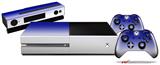 Smooth Fades White Blue - Holiday Bundle Decal Style Skin fits XBOX One Console Original, Kinect and 2 Controllers (XBOX SYSTEM NOT INCLUDED)
