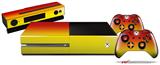 Smooth Fades Yellow Red - Holiday Bundle Decal Style Skin fits XBOX One Console Original, Kinect and 2 Controllers (XBOX SYSTEM NOT INCLUDED)