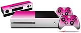 Smooth Fades White Hot Pink - Holiday Bundle Decal Style Skin fits XBOX One Console Original, Kinect and 2 Controllers (XBOX SYSTEM NOT INCLUDED)