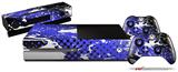 Halftone Splatter White Blue - Holiday Bundle Decal Style Skin fits XBOX One Console Original, Kinect and 2 Controllers (XBOX SYSTEM NOT INCLUDED)