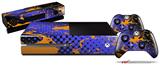 Halftone Splatter Orange Blue - Holiday Bundle Decal Style Skin fits XBOX One Console Original, Kinect and 2 Controllers (XBOX SYSTEM NOT INCLUDED)