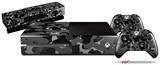 WraptorCamo Old School Camouflage Camo Black - Holiday Bundle Decal Style Skin fits XBOX One Console Original, Kinect and 2 Controllers (XBOX SYSTEM NOT INCLUDED)