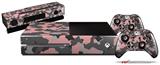 WraptorCamo Old School Camouflage Camo Pink - Holiday Bundle Decal Style Skin fits XBOX One Console Original, Kinect and 2 Controllers (XBOX SYSTEM NOT INCLUDED)
