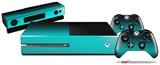Smooth Fades Neon Teal Black - Holiday Bundle Decal Style Skin fits XBOX One Console Original, Kinect and 2 Controllers (XBOX SYSTEM NOT INCLUDED)