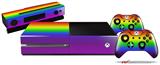 Smooth Fades Rainbow - Holiday Bundle Decal Style Skin fits XBOX One Console Original, Kinect and 2 Controllers (XBOX SYSTEM NOT INCLUDED)