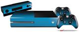 Smooth Fades Neon Blue Black - Holiday Bundle Decal Style Skin fits XBOX One Console Original, Kinect and 2 Controllers (XBOX SYSTEM NOT INCLUDED)