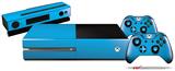 Solid Color Blue Neon - Holiday Bundle Decal Style Skin fits XBOX One Console Original, Kinect and 2 Controllers (XBOX SYSTEM NOT INCLUDED)