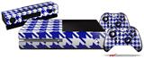 Houndstooth Royal Blue - Holiday Bundle Decal Style Skin fits XBOX One Console Original, Kinect and 2 Controllers (XBOX SYSTEM NOT INCLUDED)