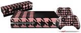 Houndstooth Pink on Black - Holiday Bundle Decal Style Skin fits XBOX One Console Original, Kinect and 2 Controllers (XBOX SYSTEM NOT INCLUDED)