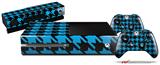 Houndstooth Blue Neon on Black - Holiday Bundle Decal Style Skin fits XBOX One Console Original, Kinect and 2 Controllers (XBOX SYSTEM NOT INCLUDED)