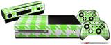 Houndstooth Neon Lime Green - Holiday Bundle Decal Style Skin fits XBOX One Console Original, Kinect and 2 Controllers (XBOX SYSTEM NOT INCLUDED)