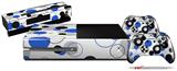 Lots of Dots Blue on White - Holiday Bundle Decal Style Skin fits XBOX One Console Original, Kinect and 2 Controllers (XBOX SYSTEM NOT INCLUDED)