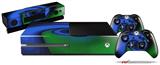 Alecias Swirl 01 Blue - Holiday Bundle Decal Style Skin fits XBOX One Console Original, Kinect and 2 Controllers (XBOX SYSTEM NOT INCLUDED)