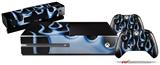 Metal Flames Blue - Holiday Bundle Decal Style Skin fits XBOX One Console Original, Kinect and 2 Controllers (XBOX SYSTEM NOT INCLUDED)
