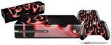 Metal Flames Red - Holiday Bundle Decal Style Skin fits XBOX One Console Original, Kinect and 2 Controllers (XBOX SYSTEM NOT INCLUDED)