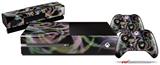 Neon Swoosh on Black - Holiday Bundle Decal Style Skin fits XBOX One Console Original, Kinect and 2 Controllers (XBOX SYSTEM NOT INCLUDED)