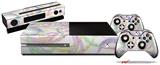 Neon Swoosh on White - Holiday Bundle Decal Style Skin fits XBOX One Console Original, Kinect and 2 Controllers (XBOX SYSTEM NOT INCLUDED)