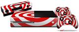 Bullseye Red and White - Holiday Bundle Decal Style Skin fits XBOX One Console Original, Kinect and 2 Controllers (XBOX SYSTEM NOT INCLUDED)