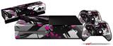 Abstract 02 Pink - Holiday Bundle Decal Style Skin fits XBOX One Console Original, Kinect and 2 Controllers (XBOX SYSTEM NOT INCLUDED)
