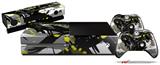 Abstract 02 Yellow - Holiday Bundle Decal Style Skin fits XBOX One Console Original, Kinect and 2 Controllers (XBOX SYSTEM NOT INCLUDED)
