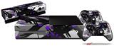 Abstract 02 Purple - Holiday Bundle Decal Style Skin fits XBOX One Console Original, Kinect and 2 Controllers (XBOX SYSTEM NOT INCLUDED)