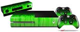 Fire Green - Holiday Bundle Decal Style Skin fits XBOX One Console Original, Kinect and 2 Controllers (XBOX SYSTEM NOT INCLUDED)