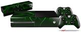 Abstract 01 Green - Holiday Bundle Decal Style Skin fits XBOX One Console Original, Kinect and 2 Controllers (XBOX SYSTEM NOT INCLUDED)