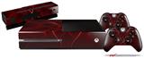 Abstract 01 Red - Holiday Bundle Decal Style Skin fits XBOX One Console Original, Kinect and 2 Controllers (XBOX SYSTEM NOT INCLUDED)