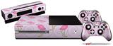 Flamingos on Pink - Holiday Bundle Decal Style Skin fits XBOX One Console Original, Kinect and 2 Controllers (XBOX SYSTEM NOT INCLUDED)