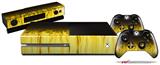 Fire Yellow - Holiday Bundle Decal Style Skin fits XBOX One Console Original, Kinect and 2 Controllers (XBOX SYSTEM NOT INCLUDED)