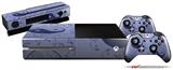 Feminine Yin Yang Blue - Holiday Bundle Decal Style Skin fits XBOX One Console Original, Kinect and 2 Controllers (XBOX SYSTEM NOT INCLUDED)