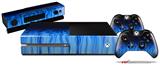 Fire Blue - Holiday Bundle Decal Style Skin fits XBOX One Console Original, Kinect and 2 Controllers (XBOX SYSTEM NOT INCLUDED)