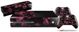 Skulls Confetti Pink - Holiday Bundle Decal Style Skin fits XBOX One Console Original, Kinect and 2 Controllers (XBOX SYSTEM NOT INCLUDED)