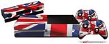 Union Jack 01 - Holiday Bundle Decal Style Skin fits XBOX One Console Original, Kinect and 2 Controllers (XBOX SYSTEM NOT INCLUDED)