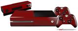 Solids Collection Red Dark - Holiday Bundle Decal Style Skin fits XBOX One Console Original, Kinect and 2 Controllers (XBOX SYSTEM NOT INCLUDED)