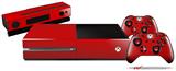 Solids Collection Red - Holiday Bundle Decal Style Skin fits XBOX One Console Original, Kinect and 2 Controllers (XBOX SYSTEM NOT INCLUDED)