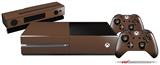 Solids Collection Chocolate Brown - Holiday Bundle Decal Style Skin fits XBOX One Console Original, Kinect and 2 Controllers (XBOX SYSTEM NOT INCLUDED)