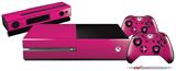 Solids Collection Fushia - Holiday Bundle Decal Style Skin fits XBOX One Console Original, Kinect and 2 Controllers (XBOX SYSTEM NOT INCLUDED)